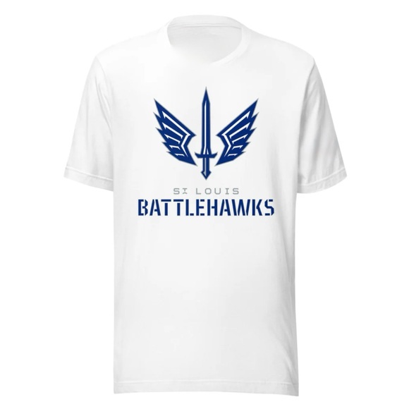 NWT Men’s XL St. Louis Battlehawks White Short Sleeve T-Shirt Tee - Picture 1 of 4